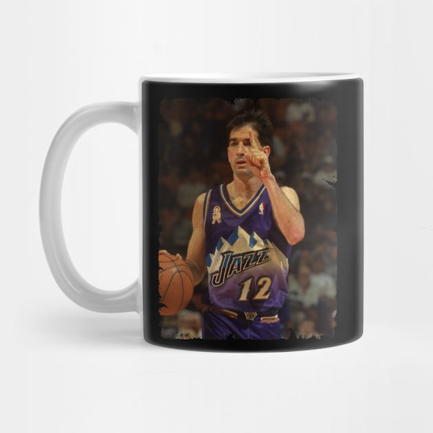 John Stockton - Vintage Design Of Basketball by JULIAN AKBAR PROJECT